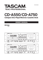 Tascam CD-A550-CD-A750 - Owners Manual